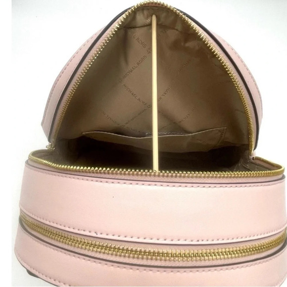 Michael Kors Medium Jaycee Zip Packet Backpack Brown/Light Pink - Picture 8 of 11